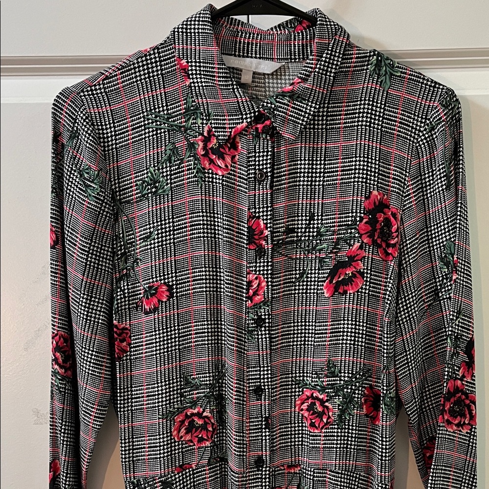 Floral Checkered Women's Jacket